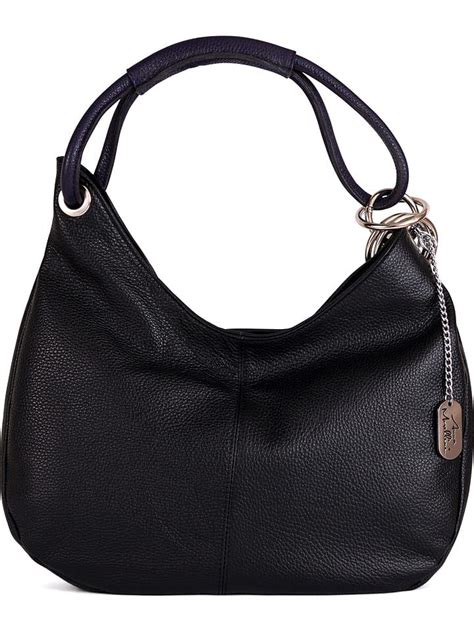 Sac Porté éPaule En Cuir Noir 